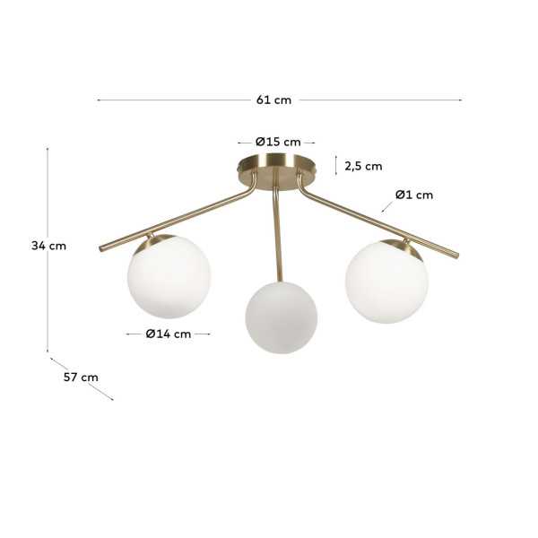 LUZ DE TETO MAHALA EM AÇO COM...