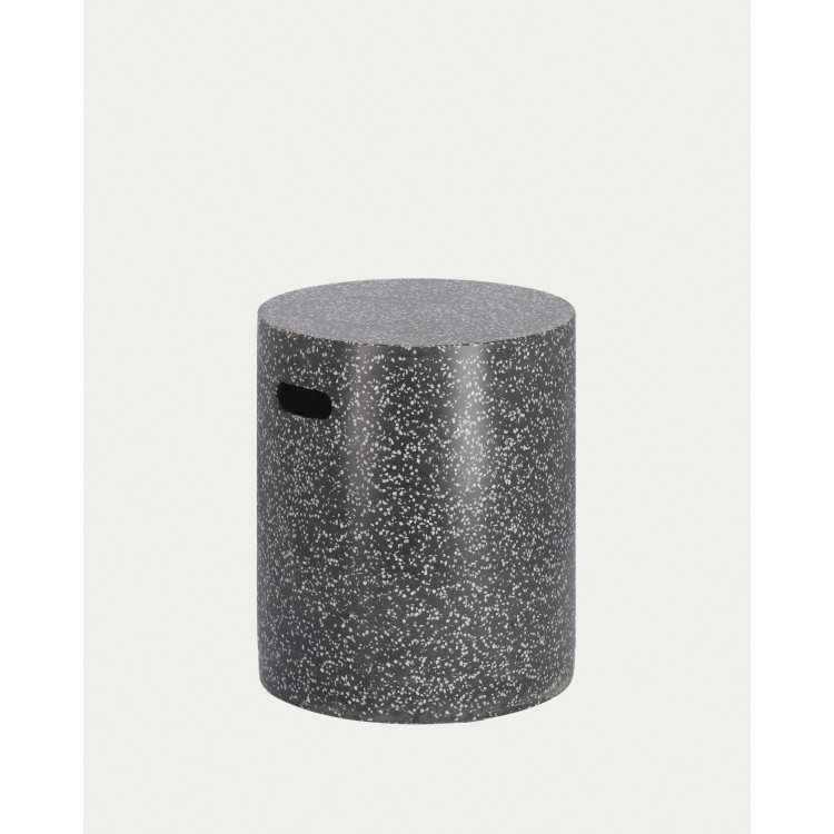 REPOSE-PIEDS DE JARDIN JENELL EN TERRAZZO NOIR DE D 35 CM