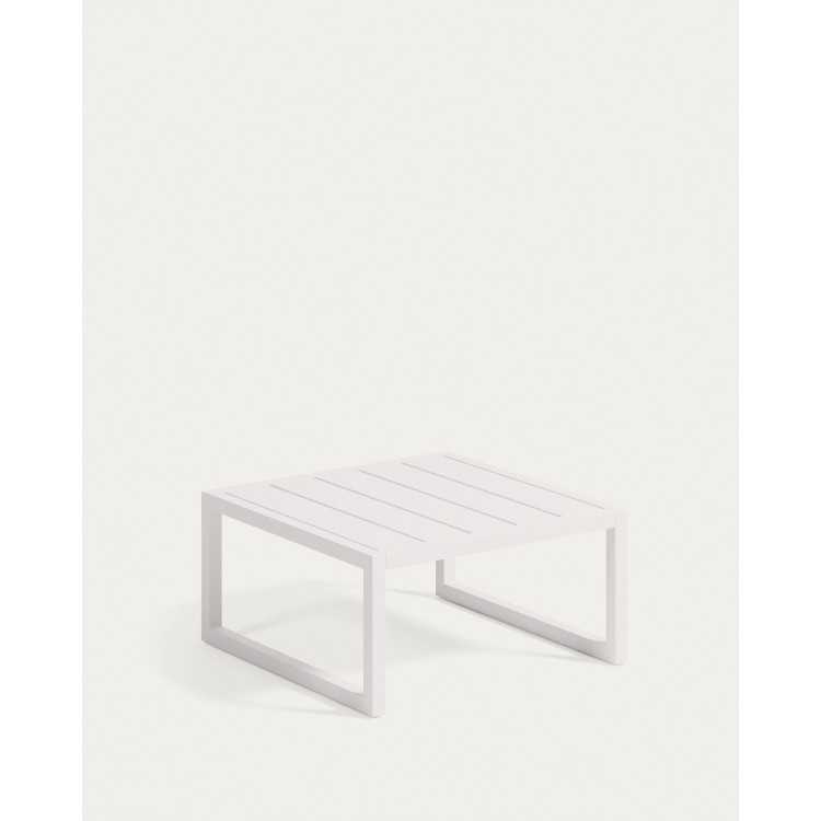 COMOVA 100% OUTDOOR SIDE TABLE IN WHITE ALUMINUM 60 X 6
