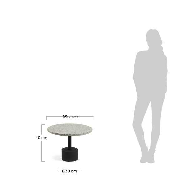 DELANO SIDE TABLE IN GRAY TERRAZZO...