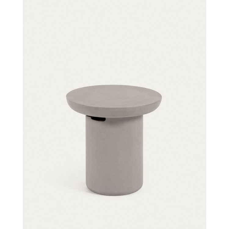 MESA DE APOIO REDONDA DE JARDIM TAIMI EM CIMENTO D 50 CM