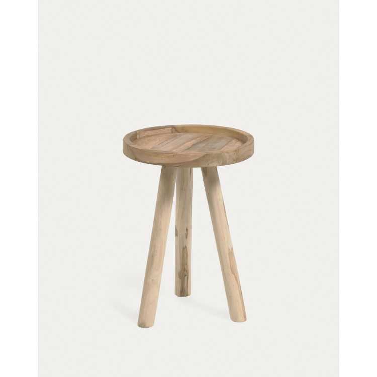 TABLE D'APPOINT RONDE GLENDA EN BOIS DE TECK D 35 CM