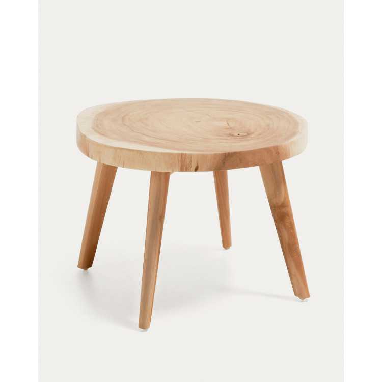 WELLCRES SIDE TABLE IN SOLID MUNGUR WOOD D 65 CM