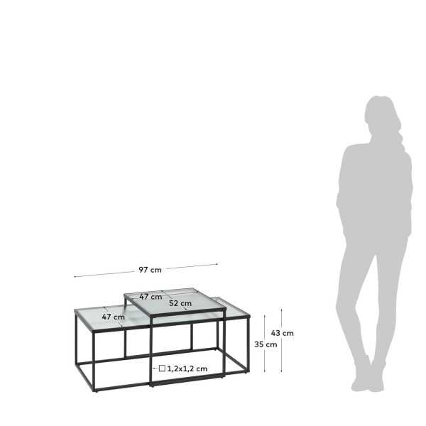AKEMI SET OF 2 COFFEE TABLES