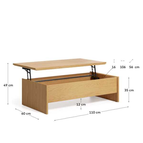 ABILEN COFFEE TABLE IN OAK VENEER 110...