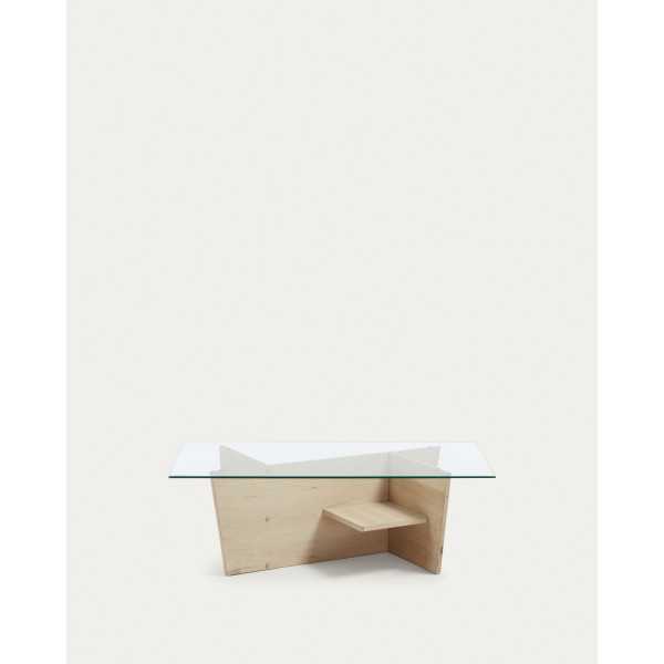TABLE BASSE BALWIND EN VERRE ET BASE...