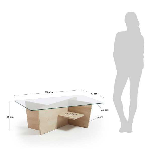 MESA DE CENTRO BALWIND VIDRO E BASE...