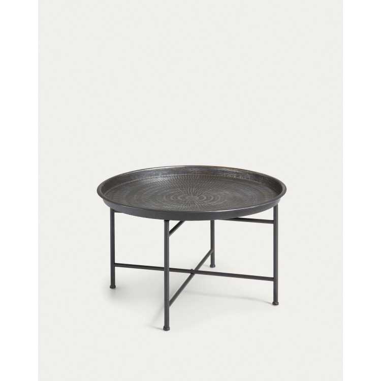 DALINEA COFFEE TABLE IN AGED-EFFECT STEEL D 65 CM