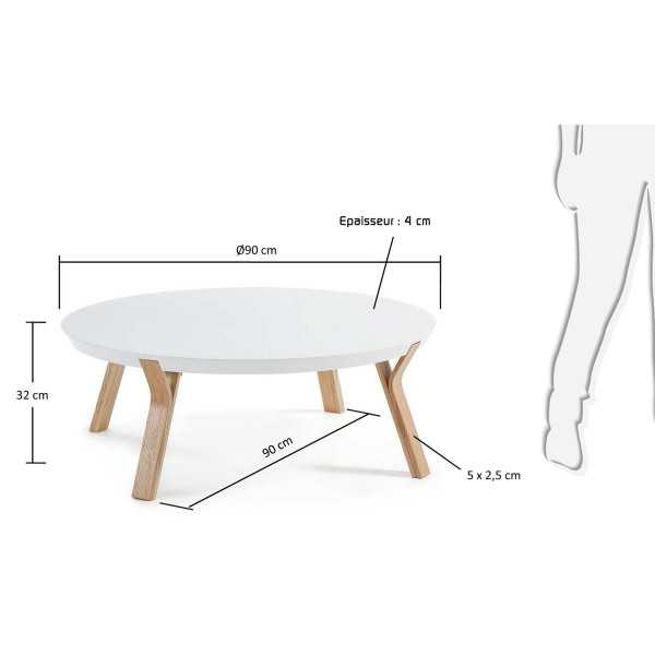 DILOS COFFEE TABLE IN SOLID ASH AND...