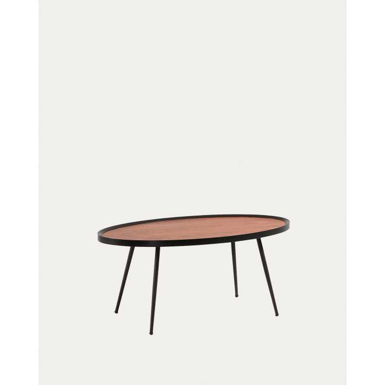 MESA DE CENTRO KINSLEY EM COMPENSADO DE NOZ E SEM ESTRUTURA DE AÇO