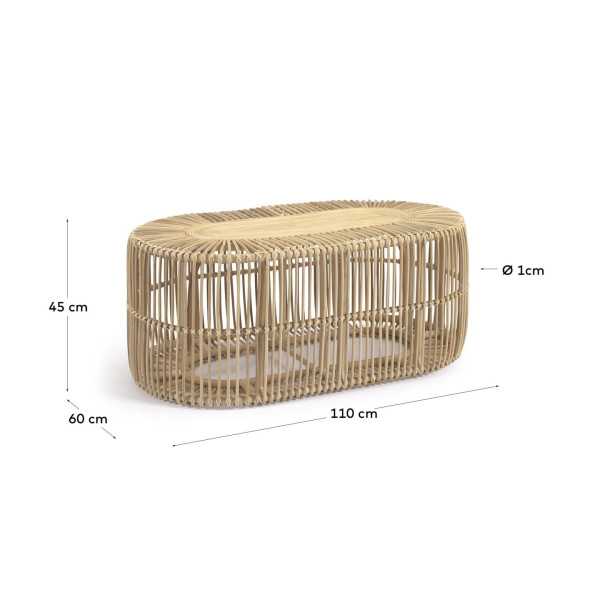 TABLE BASSE LAEL EN ROTIN FINITION...