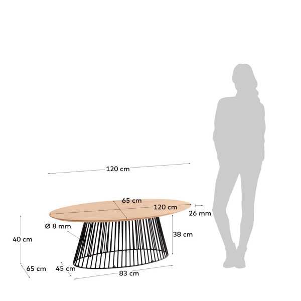LESKA COFFEE TABLE 120 X 65 CM IN...