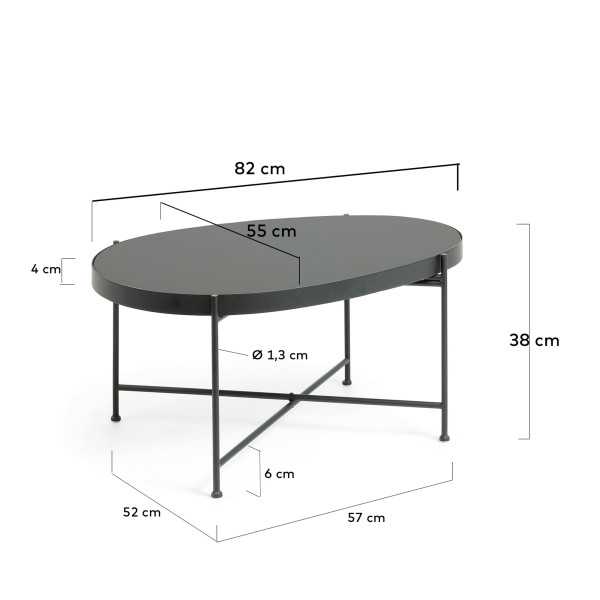 TABLE BASSE MARLET VERRE TEINTÉ NOIR...