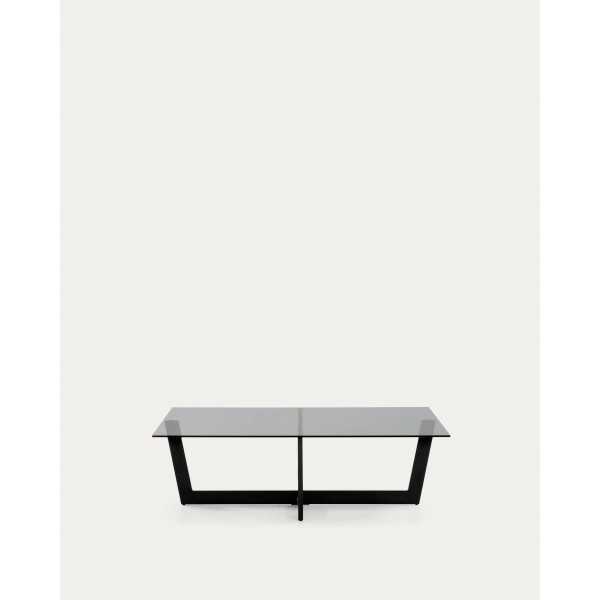 TABLE BASSE PLAM EN VERRE NOIR ET...