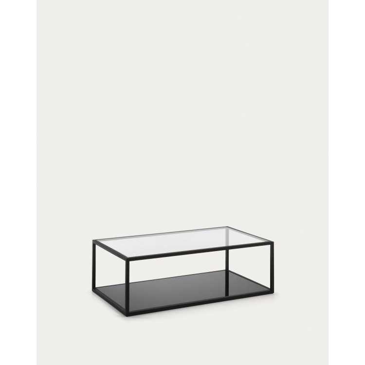 MESA DE CENTRO RETANGULAR BLACKHILL 110 X 60 CM PRETA
