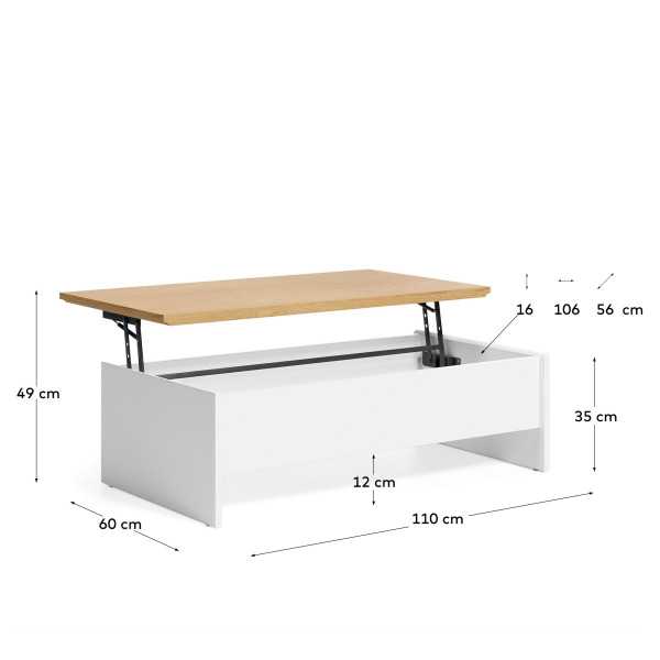 TABLE BASSE RELEVABLE ABILEN EN...