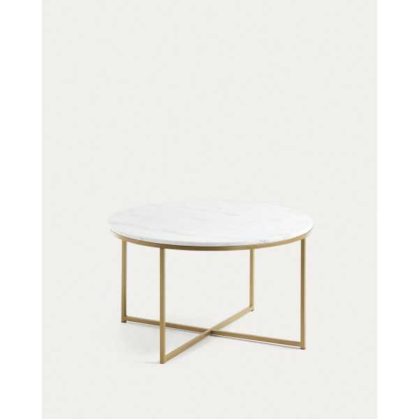 TABLE BASSE SHEFFIELD EN MARBRE BLANC...