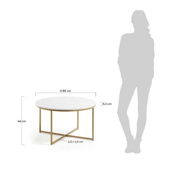 TABLE BASSE SHEFFIELD EN MARBRE BLANC...