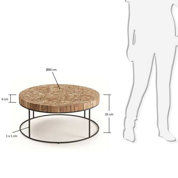 SOLO COFFEE TABLE IN RECYCLED SOLID...