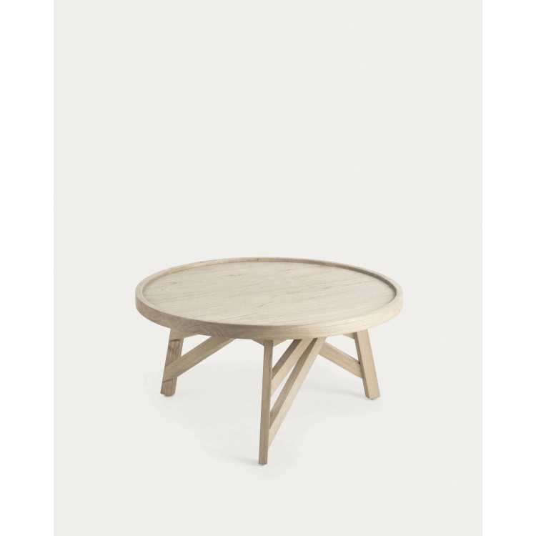 MESA DE CENTRO TENDA EM MADEIRA MACIÇA MINDY D 81 CM