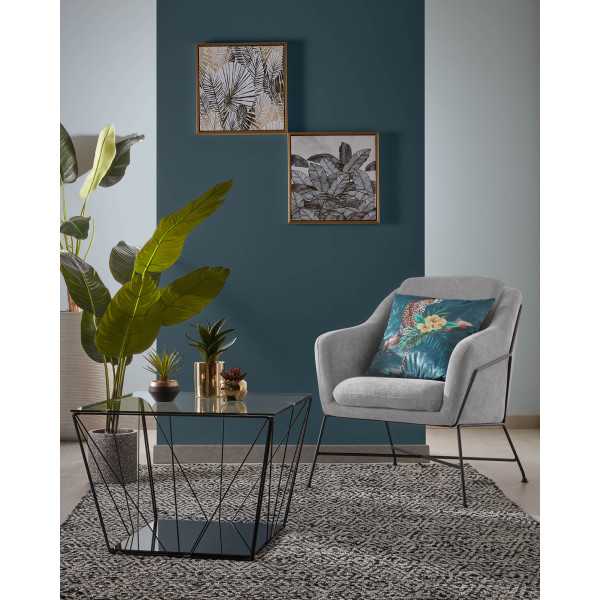 TILO COFFEE TABLE IN GLASS AND BLACK...