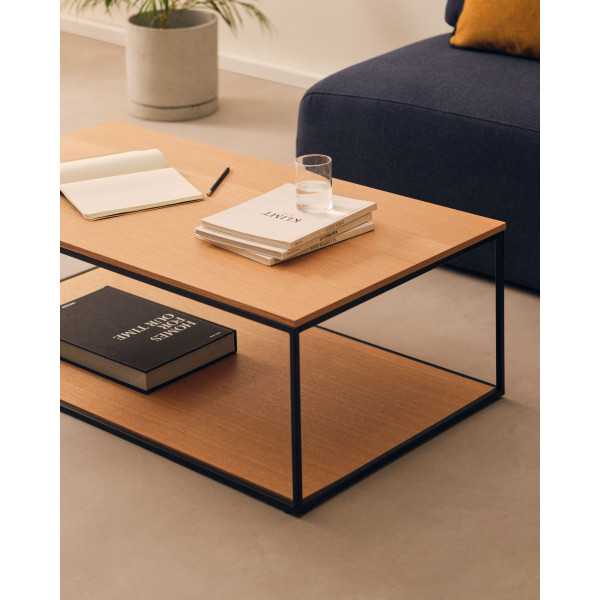 YOANA COFFEE TABLE IN OAK VENEER AND...