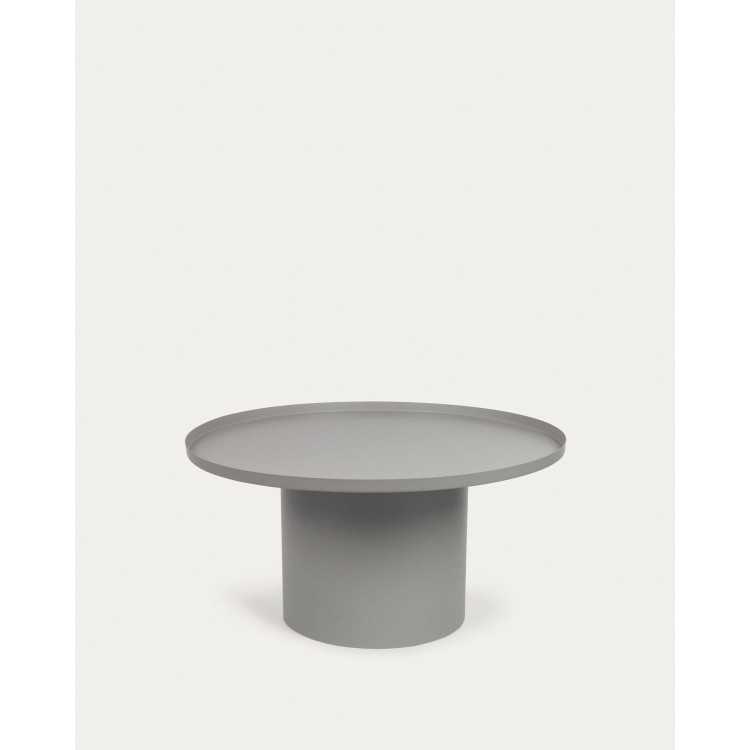 TABLE D'APPOINT RONDE FLEKSA EN MÉTAL GRIS D 72CM