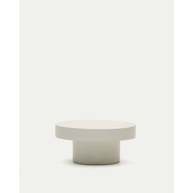 AIGUABLAVA ROUND INT/EXT COFFEE TABLE 66 CM IN WHITE CEMENT