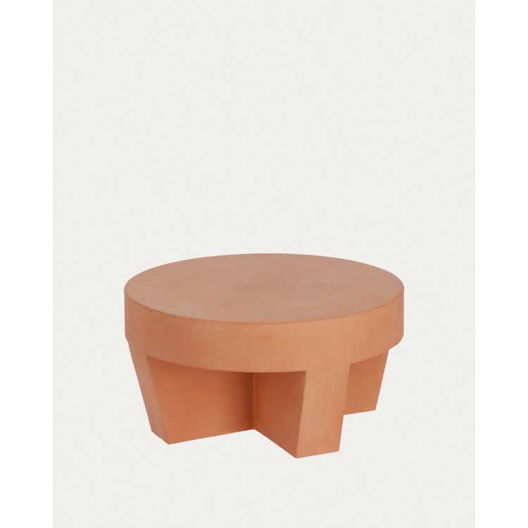 TABLE BASSE RONDE VILENA EN TERRE CUITE DE D 60 CM