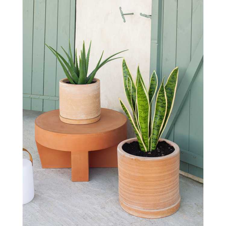 MESA DE CENTRO VILENA REDONDA EM TERRACOTTA D...