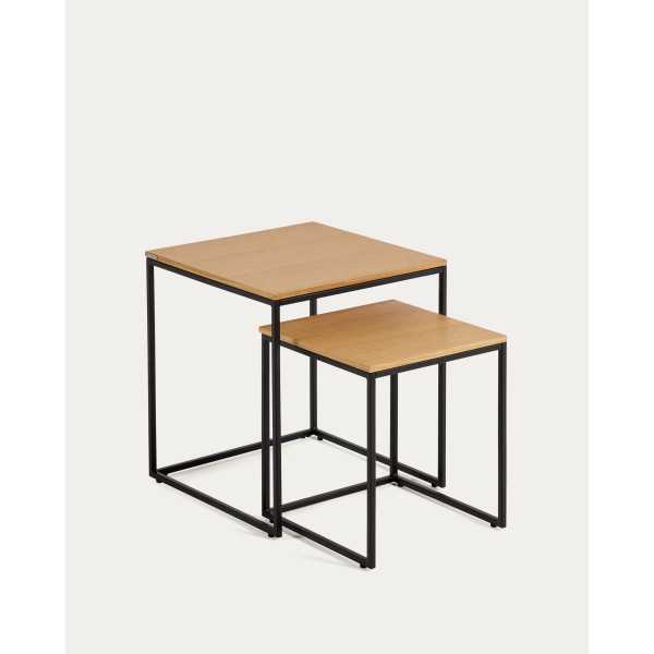 ENSEMBLE 2 TABLES D'APPOINT CARREES...