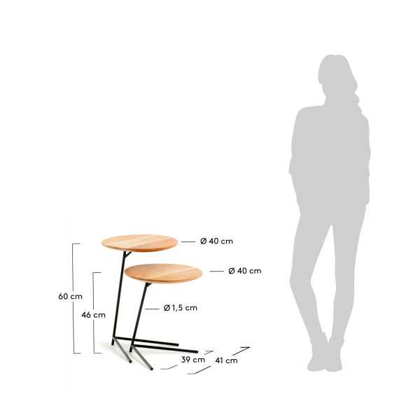 ASHA SET OF 2 SIDE TABLES IN ACACIA...