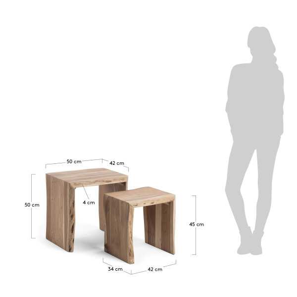 SET OF 2 NEST OF SIDE TABLES ZULEIKA...