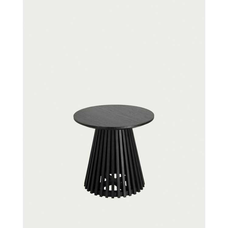 MESA LATERAL JEANETTE 50 CM MADEIRA MACIÇA PRETA