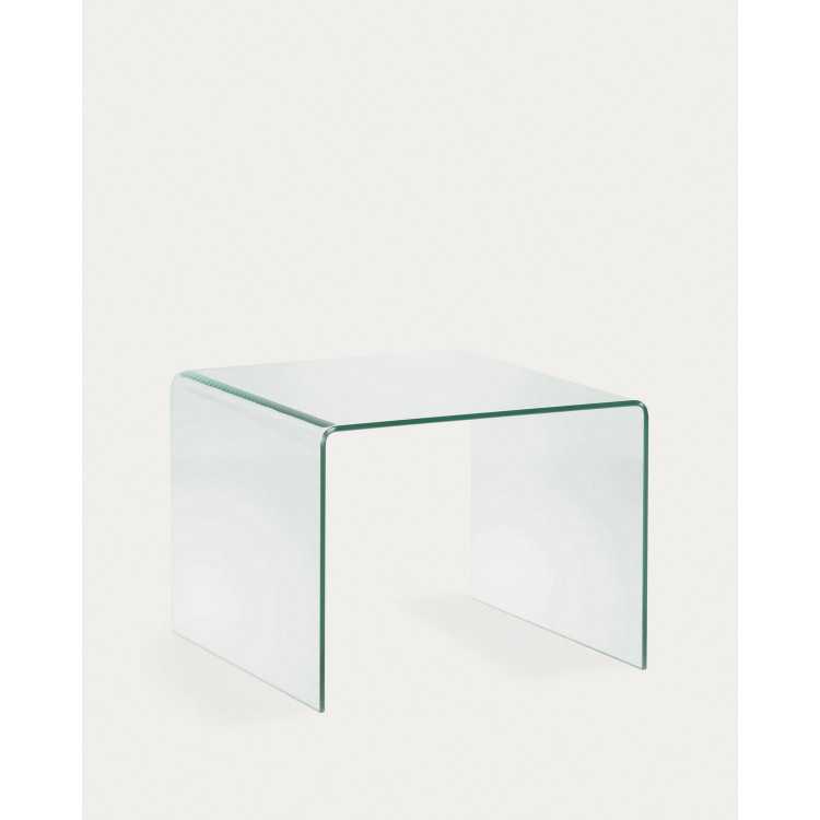 MESA DE APOIO DE VIDRO BURANO 60 X 60 CM
