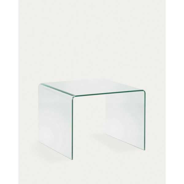 MESA DE APOIO DE VIDRO BURANO 60 X 60 CM