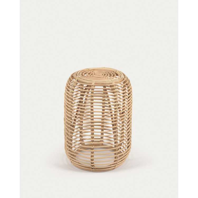 TABLE D'APPOINT KOHANA RONDE EN ROTIN FINITION NATURELLE D 45 CM