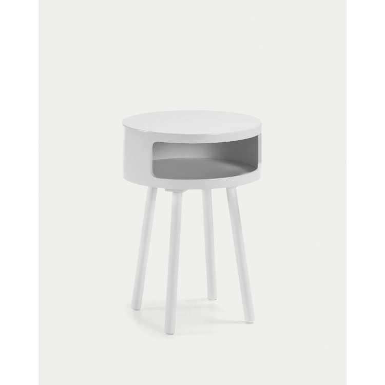 MESA LATERAL KURB BD 40 CM BRANCO FSC MIX CREDIT