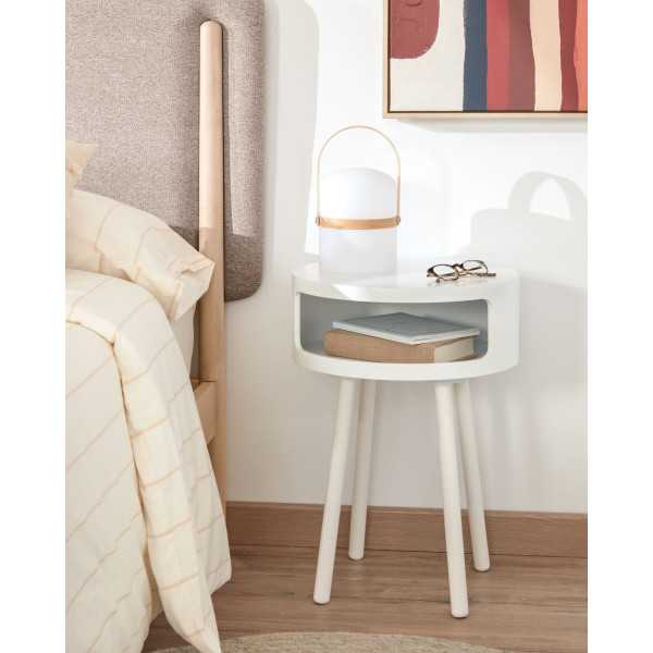 MESA LATERAL KURB BD 40 CM BRANCO FSC...