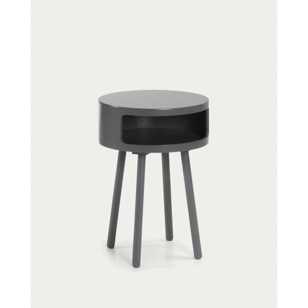 MESA LATERAL KURB BD 40 CM CINZA FSC...