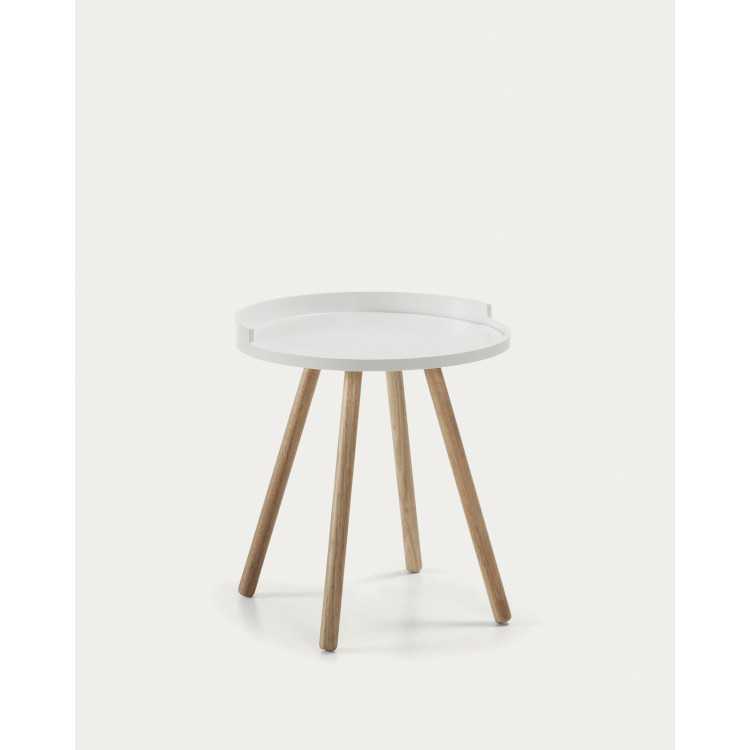 TABLE D'APPOINT KURB BLANCHE D 46 CM FSC MIX CREDIT