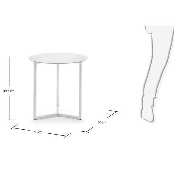 RAEAM SIDE TABLE IN TEMPERED GLASS...