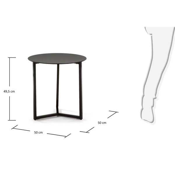 TABLE D'APPOINT RAEAM EN VERRE TREMPÉ...