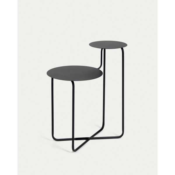 VIDALITA ROUND SIDE TABLE BLACK METAL...