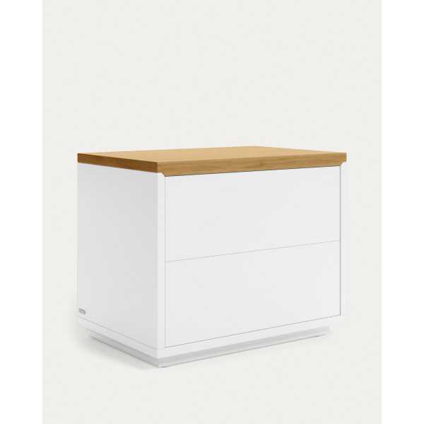ABILEN NIGHT TABLE IN WHITE LACQUERED...