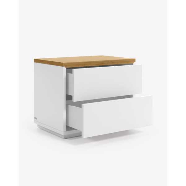 ABILEN NIGHT TABLE IN WHITE LACQUERED...