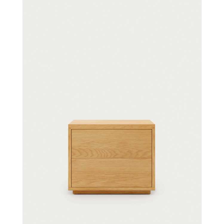 ABILEN BEDSIDE TABLE IN OAK VENEER 53 X 44 CM FSC 100%