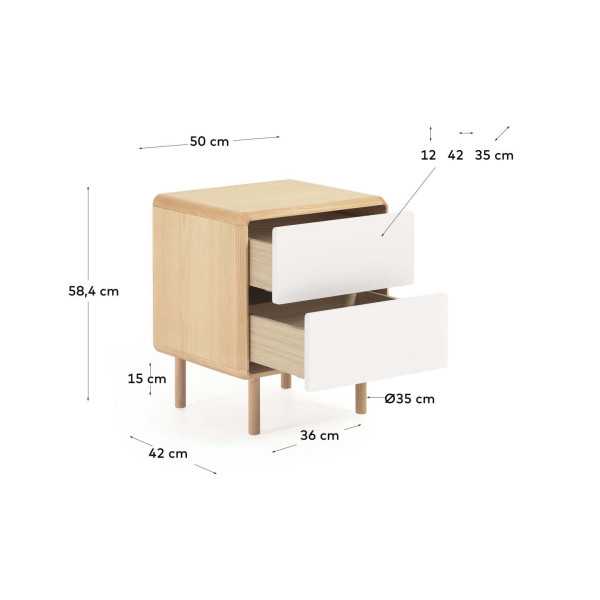 TABLE DE CHEVET ANIELLE EN BOIS ET...