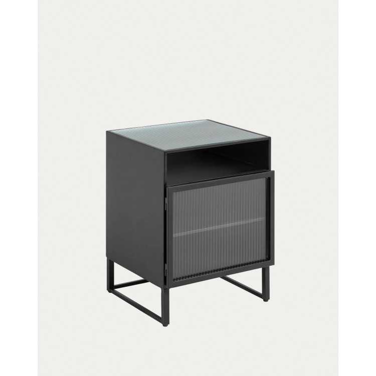 TRIXIE BLACK STEEL BEDSIDE TABLE 45 X 58 CM