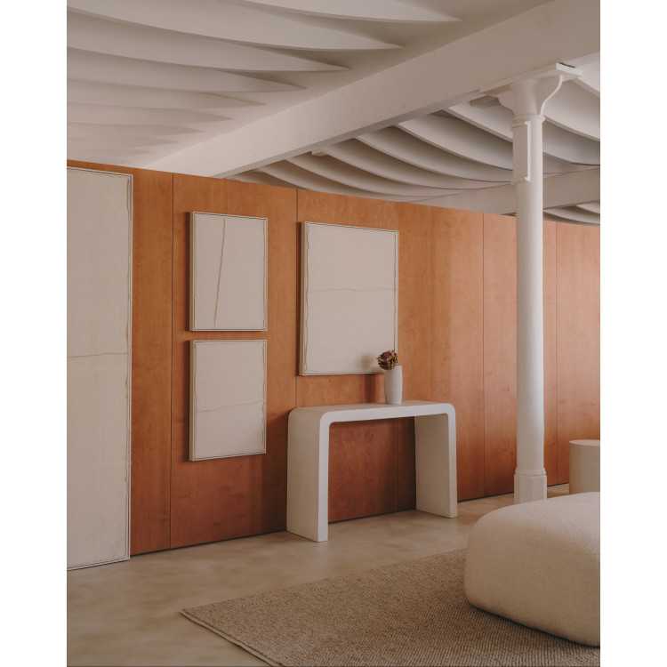 CONSOLA AIGUABLAVA EM CIMENTO BRANCO 120 X 80 CM